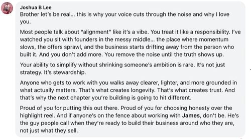 James Guldan client testimonial