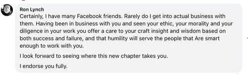 James Guldan client testimonial