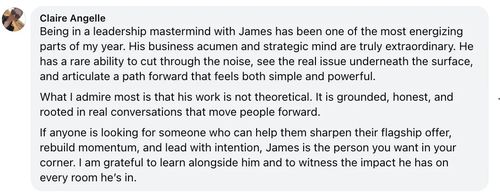 James Guldan client testimonial