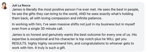 James Guldan client testimonial