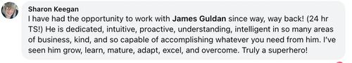 James Guldan client testimonial